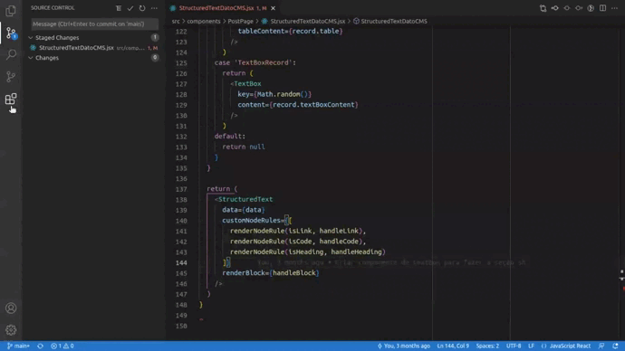  Animação do atalho VS Code para abrir as extensões