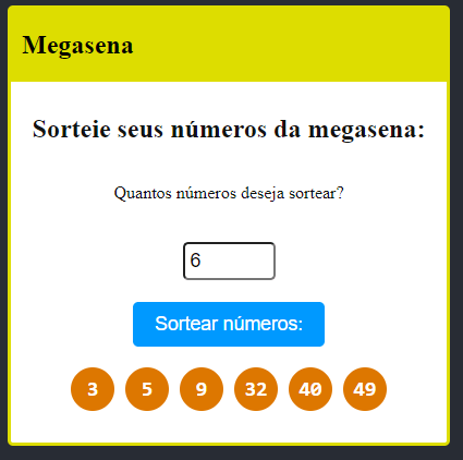 tela com 6 números sorteados da megasena, mas os números 3, 5 e 9 possuem apenas um dígito.png